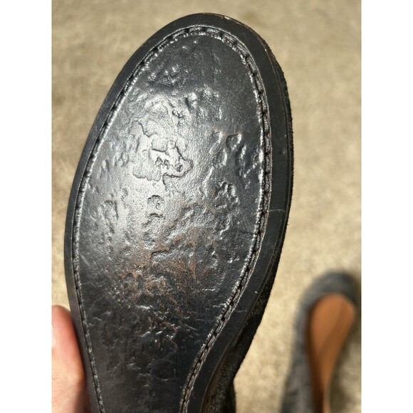 Frye Shoes Women's 7.5 B Carson Ballet Flats Comfort Round Toe Leather Gunmetal - Picture 5 of 7